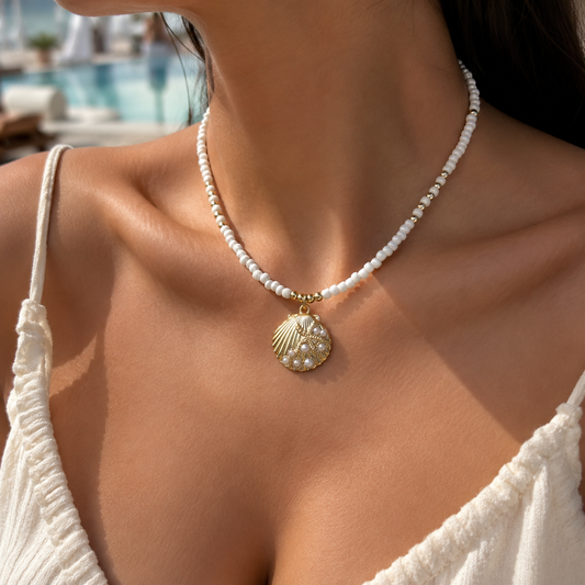 Pearl Seashell Κολιέ